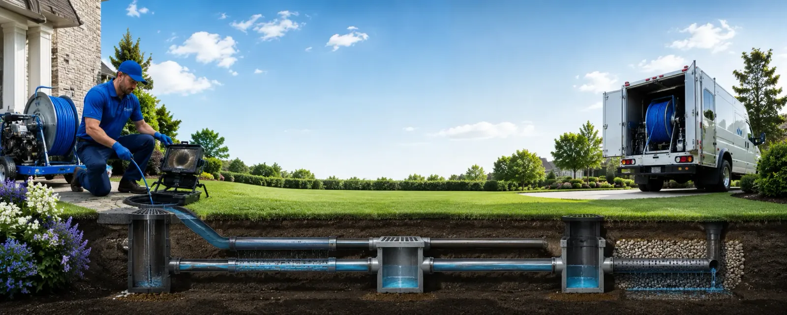 Outdoor drain cleaning information for Oak Park, MI